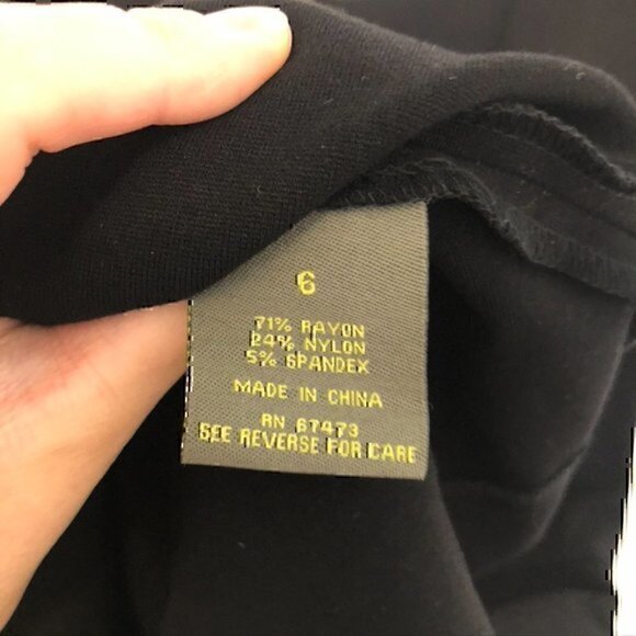 TAYLOR Solid Black Pleated Gathered Sleeveless Ponte Knit Peplum Sheath Dress 6 - Picture 7 of 12